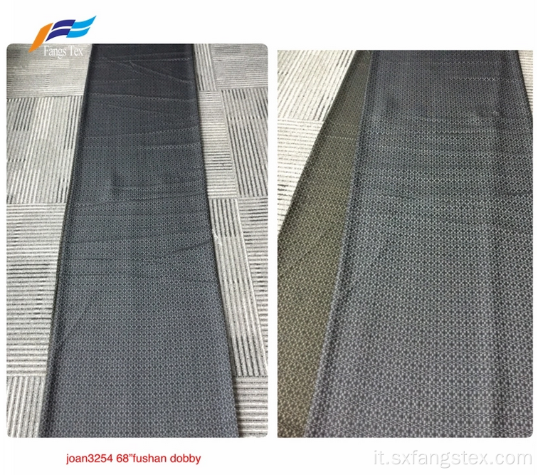 Tessuto a righe Fushan in rayon poliestere nero formale Dubai