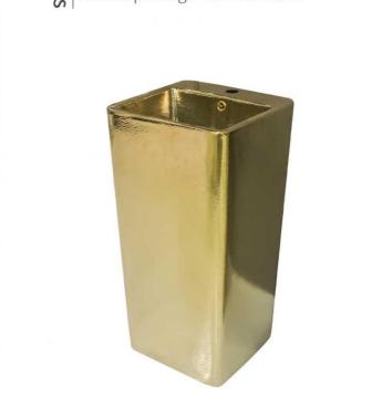 Attractive Gold Color Pedestal Floor Standing Basin