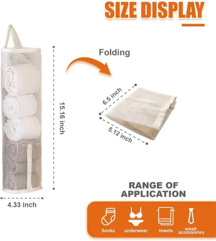 Hanging Sock Organizer,3 Pack Mesh Storage Bags