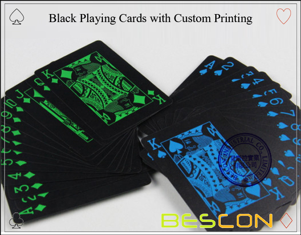 Black Playing Cards with Custom Printing-4