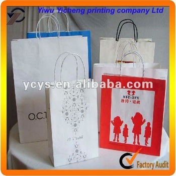 Recycle decorative brown kraft paper bags