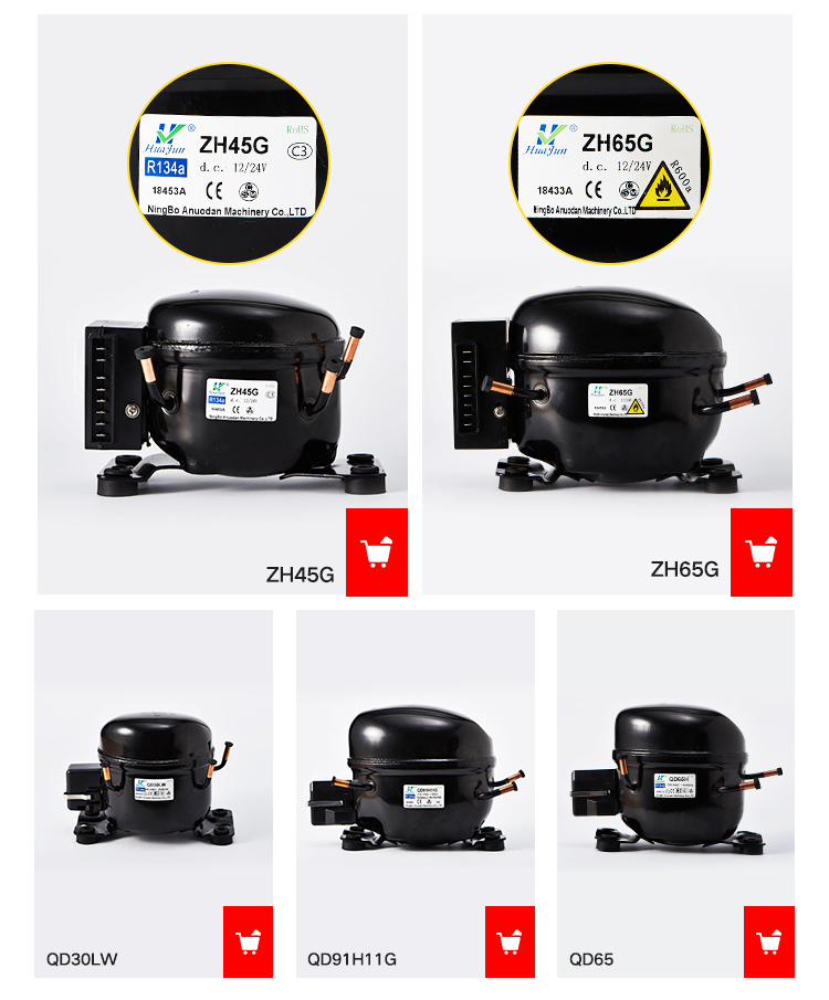 HUAJUN Excellent Quality R134a Air-Conditioning Mini Refrigeration Compressor 3/8 Hp For Restaurant Hotels Energy & Mining Using