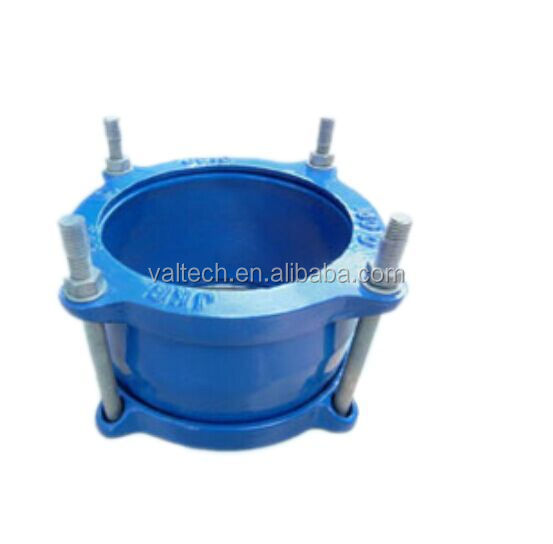 Ductile iron coupling for UPVC pipe