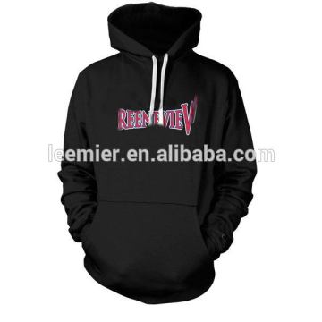 Fashion useful plain black cheap hoodies