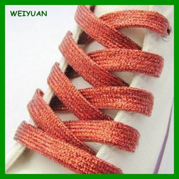 Custom multi-color innovative glitter metallic shoelaces