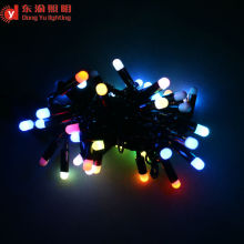 outdoor black copper wire Multicolor led christmas ball string light