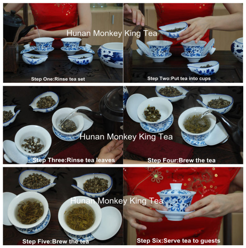 Natural Taste Round Shape Jasmine Pearl Tea