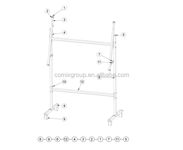 Comix Height and Width Both Adjustable Smart White Board Stand