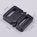 25mm Heavy Duty 300KG Steel Black Electrophoresis Tactical Cobra Belt Buckle For Military