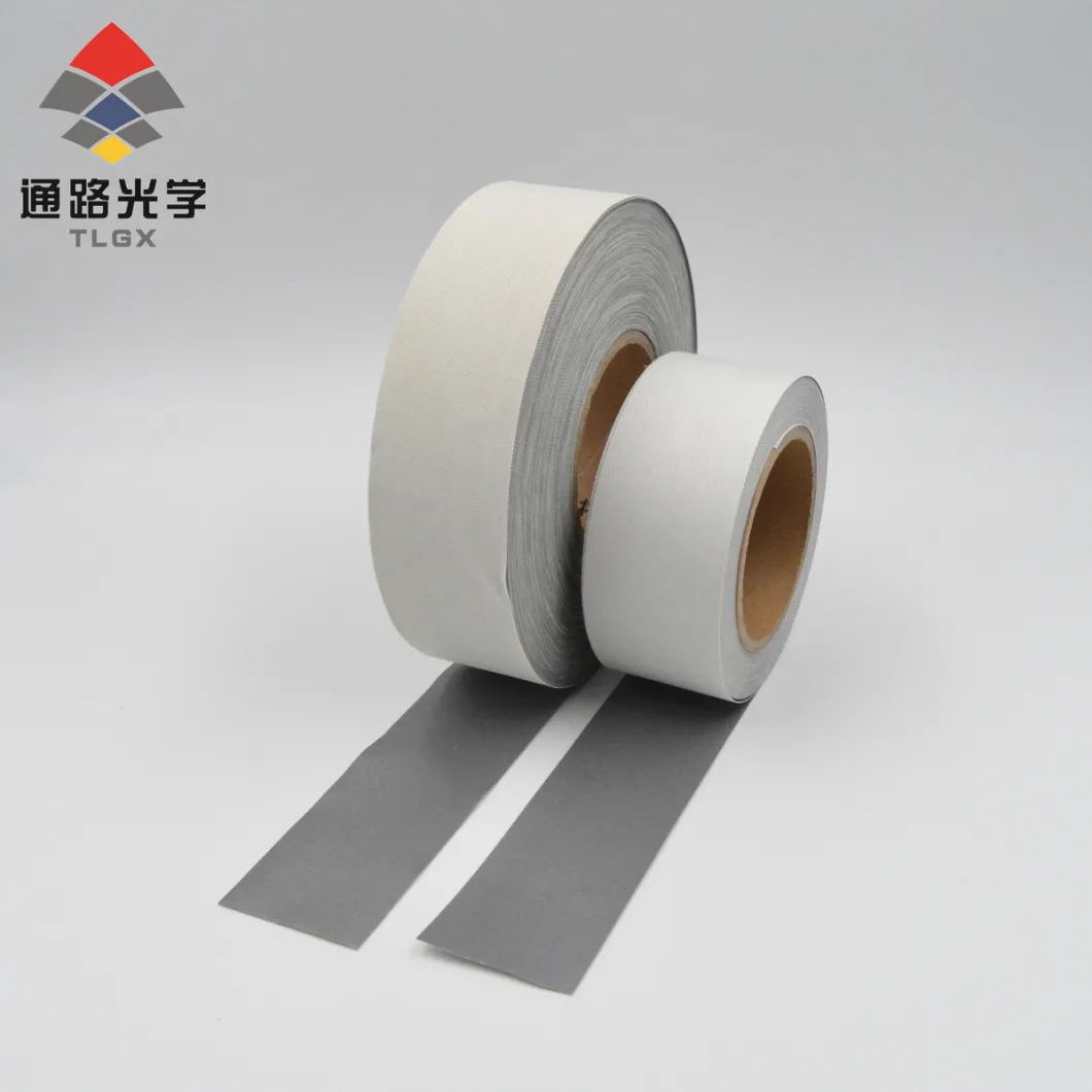 Silver Color Cotton Fire Retardant Retro-Reflective Fabric Strip Flame Resistant Fr Reflective Tape