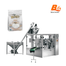 Automatic Flour Powder Doypack Square Bottom Zip Lock Pouch Packing Machine Price