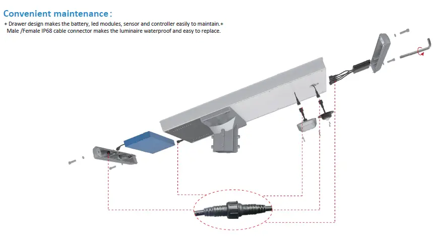 10W 20W 30W 40W 50W 60W Integrated Solar All in One LED Street Light