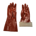 Σκούρο κόκκινο PVC επικαλυμμένα γάντια 14 &#39;&#39;