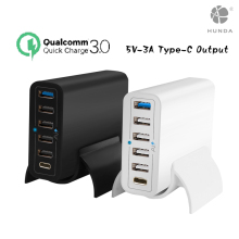 bestsellers in china 60W qualcomm quick charge 3.0 + 3A Type-C multiple USB Wall Charger Adapter devices