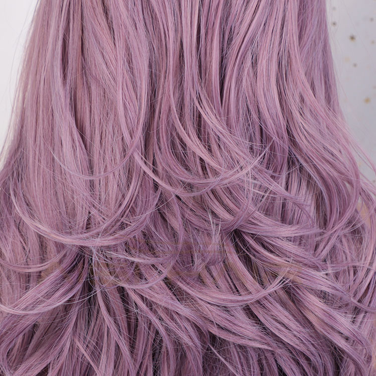 Aisi Hair New Design 26 Inch Long Wavy Purple Color Wig Cosplay Swiss Lace Wig Body Wave Lace Frontal Hair Wigs For Black Women