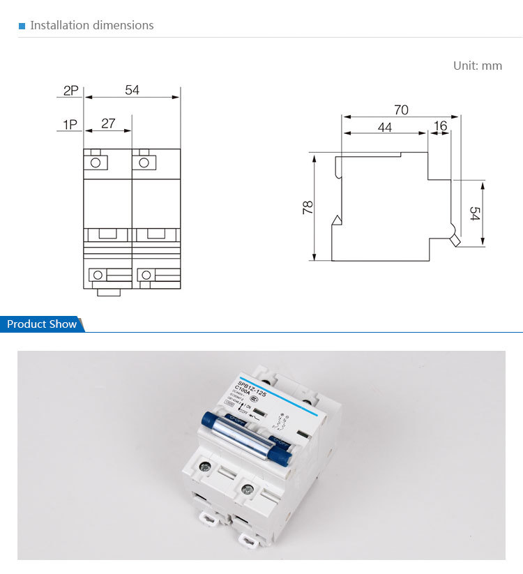 SAIP/SAIPWELL MCCB MCB 3 Poles 60 amp DC Mini Breaker