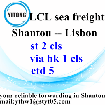 LCL Combined Shipment Services from Shantou to Lisbon