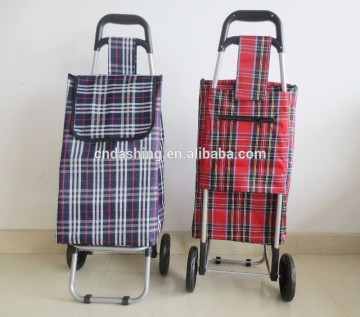 Folding shopping trolley bag happy travel bag