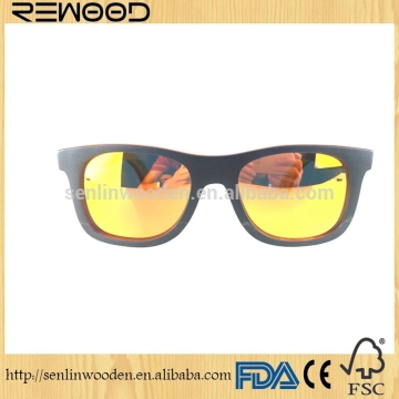 2016 high quality skateboard wood sunglasses black skateboard wooden sunglasses