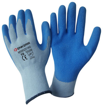 CE latex coated working glove latex work glove