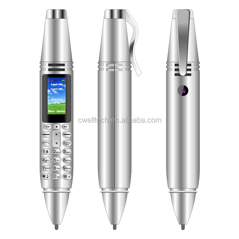 UNIWA AK007 0.96 Inch Screen Dual SIM Card Magic Voice Cellphone Pen Shape Mini 2G Senior Phone