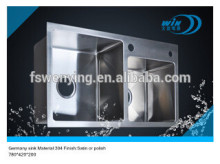 Germany double bowl kitchen sink made in china