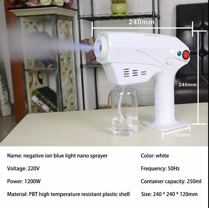 Hair Care Nano Water Replenishing Sprayer, Hair Care, Blue Light Nano Machine Spray Gun Hair Care and Hairdressing Equipment.