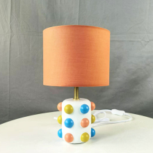 Resin base fabric shade decorative table lamp