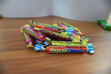 sticker bubble gum wrapper