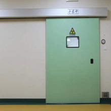 Automatic sliding lead lined X-ray hermetic door