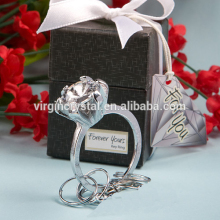 Crystal diamond ring keychains for wedding return gifts