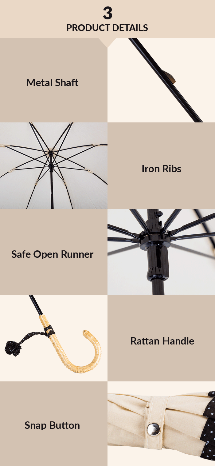 Coton mignon parasol femmes s parapluie droit Cute Cotton Parasol Women S Straight Umbrella