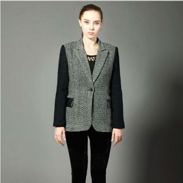 women half coat elegant wool long sleeve high quality