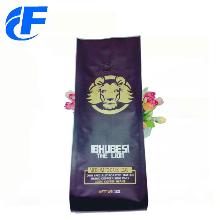 Custom logo printed laminated plastic coffee bag