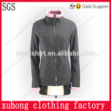 Lady's military zipper long fleece coat