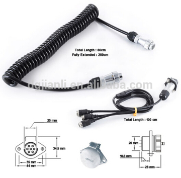 7 core trailer sprial cable