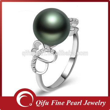 original pearl ring baroque pearl rings 14k solid gold ring Cubic Zircon stone