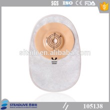 New design hydrocolloid formula convex baseplate One-piece colostomy bag