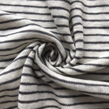 linen rayon viscose blended stripe jersey