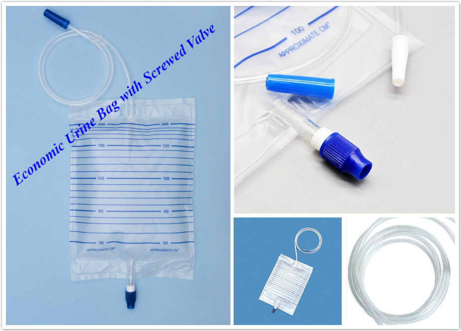 Economic Urine Bag with screwed valve (Letter including)