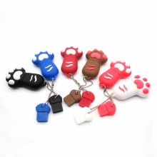 Custom CAT claws Cartoon Silicone PVC USB Flash Drive U Disk