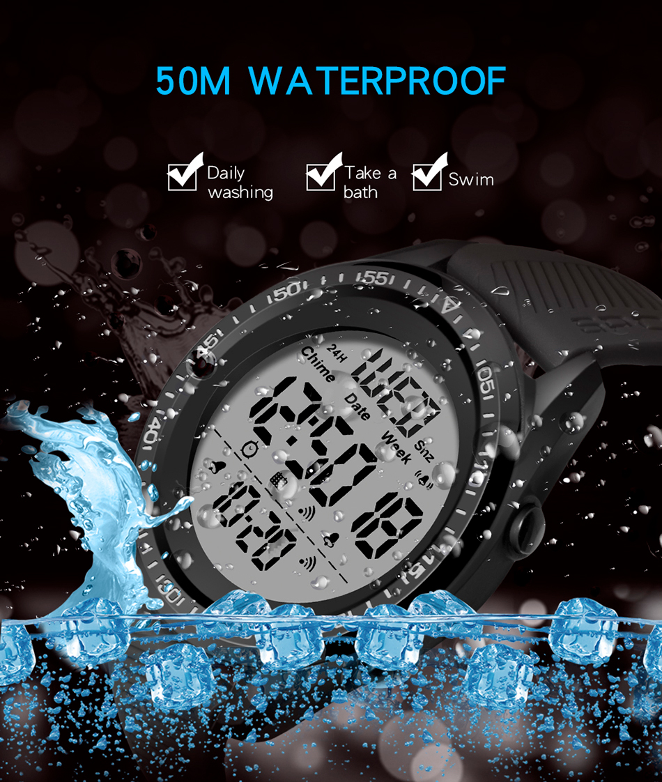 SANDA 6013 Digital Watches Men Luxury Brand LED Display Wristwatch Sports Military Waterproof Watch Clock Relogio Masculino