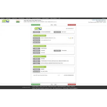 Muestra de datos de importación de Repirator India