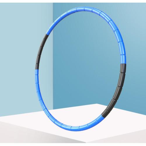 Folding fitness weighted hula hoop