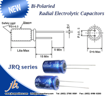 jb New Bi-Polaried Radial Electrolytic Capacitors-JRQ Series