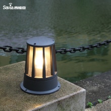 Savia Modern Outdoor Light Gate Post E27 IP44 Aluminium Pathway Post Lamp