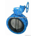 Manual-operated Rubber-Seat Double Eccentric Butterfly Valve