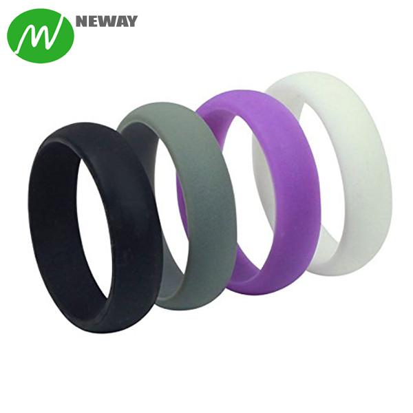 Wedding Ring Sport Band Double Debossed Silicone 5.5*2.8*4-8mm, Customized Size Can Also Be Supplied Third Party Appraisal Cute