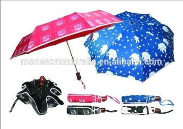 china leading umbrella manufacturer three sections umbrella auto open and auto close