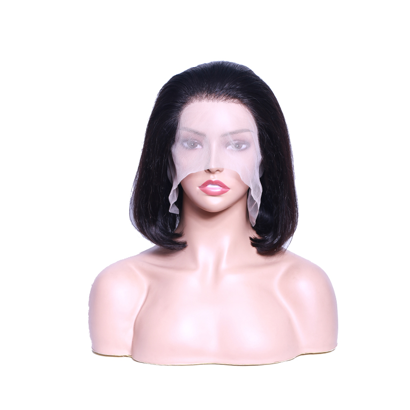 Cheap 10 inch peruvian short bob transparent lace front wig raw virgin wig vendors 5x5 hd lace frontal human hair wigs